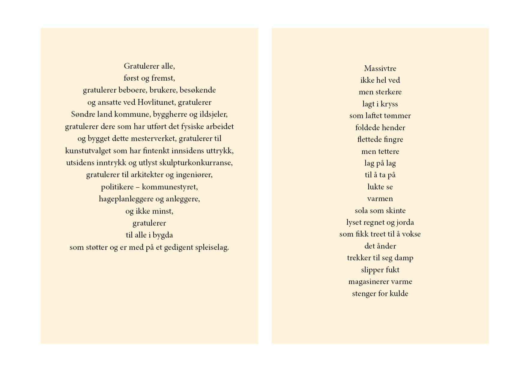 Hyllingsdikt av Kirsti Blom - utdrag av teksten